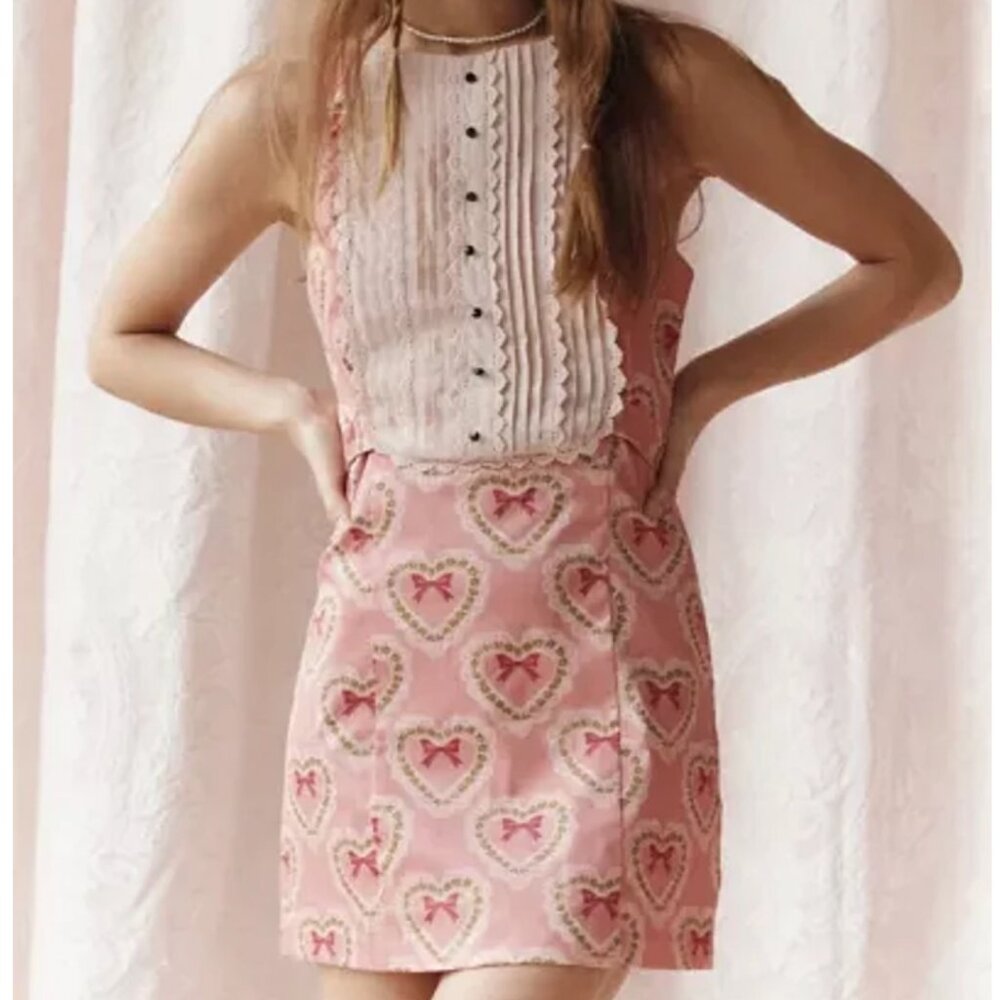 Kimchi Blue June Boatneck Bib Collar Mini Dress - NWT